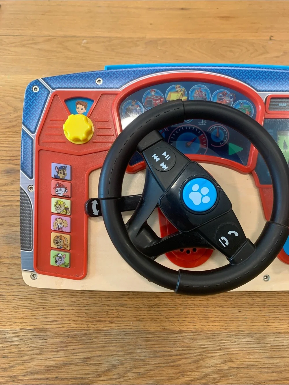 Interactive Kids Paw Patrol Steering Wheel Toy - Red and Black